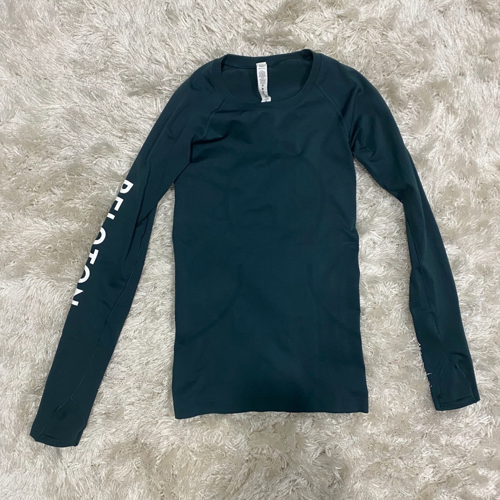 Green Lululemon X Peloton dri fit tee in size 2
